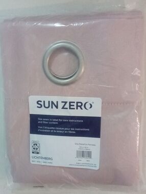 Lichtenberg Sun Zero Pink Grommet Curtain Panel 63" NWT $40